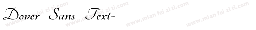 Dover Sans Text字体转换